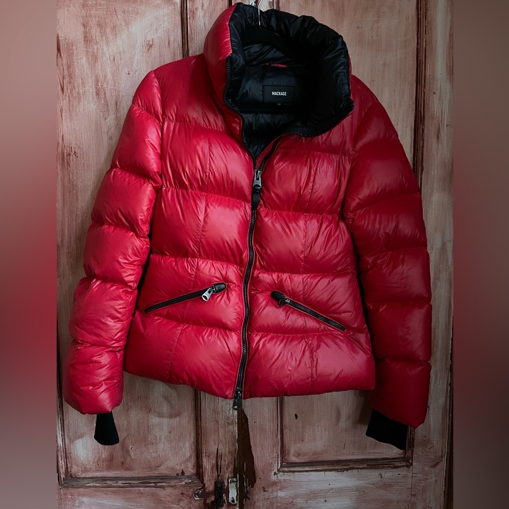 Mackage red down puffer